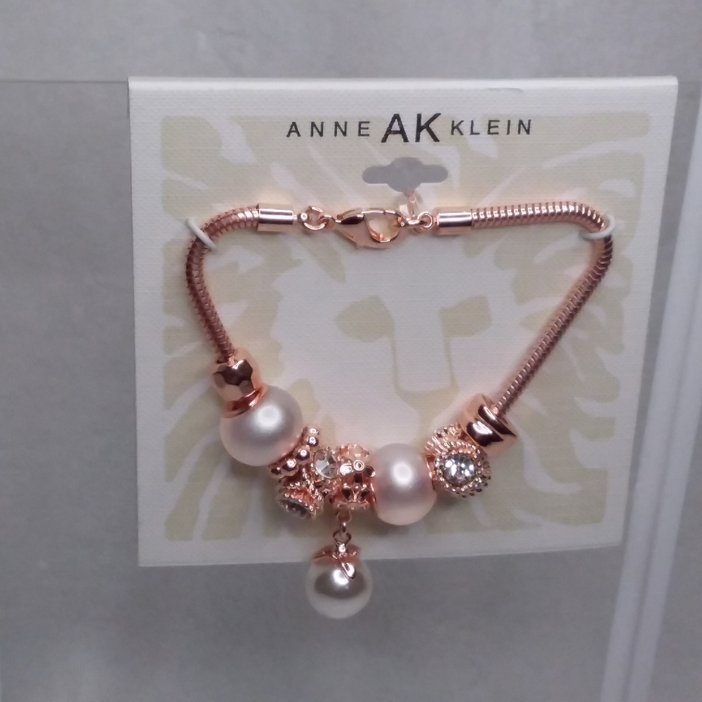Bracelet Flaux Pearl Copper Beads Anne Klein